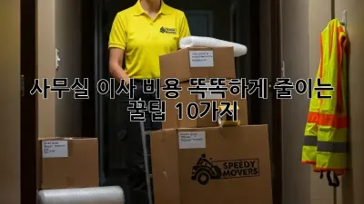 사무실 이사, 비용 똑똑하게 줄이는 꿀팁 10가지