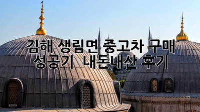 김해 생림면 중고차 구매 성공기! ✨ 내돈내산 후기 🚗